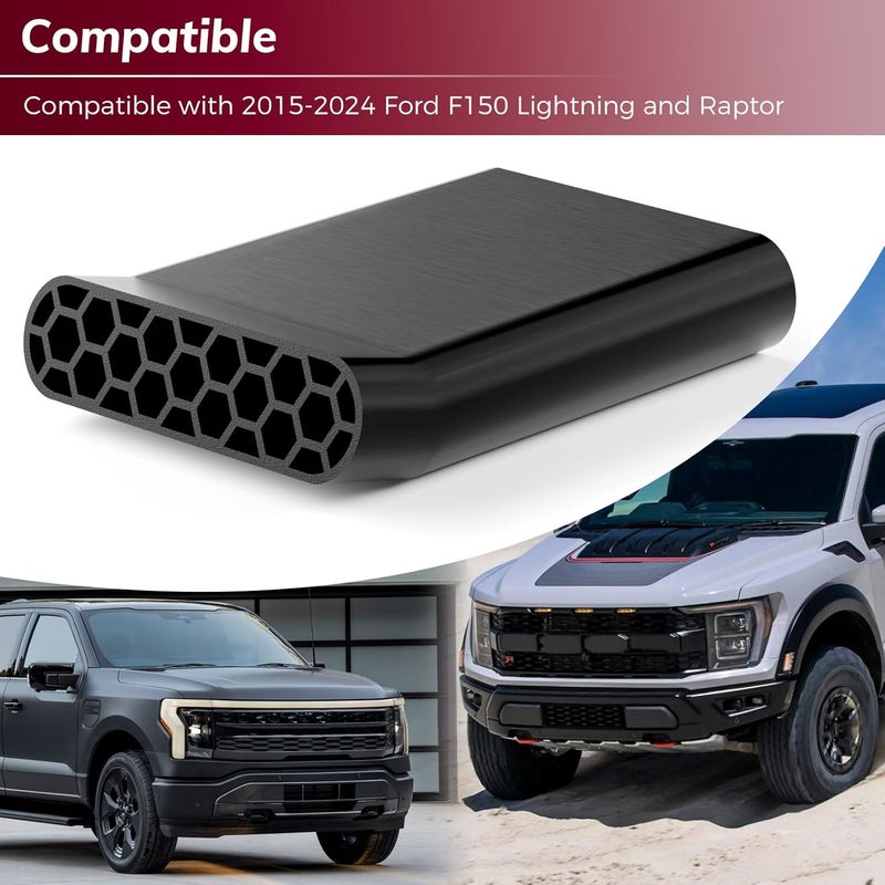 Zelvoro Under Seat Vent Deflectors Rear Floor AC Vent Extenders for Ford F150 2015-2024 Lightning & Raptor, Rear Air Conditioning Vent Directional Deflectors, 2Pcs - Image 2